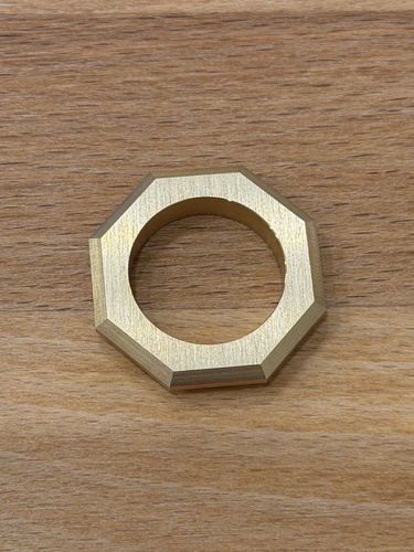 The finished Royal Oak-shaped bezel trinket
